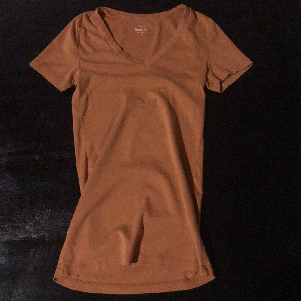 J. Crew perfect fit tee brown tan top shirt